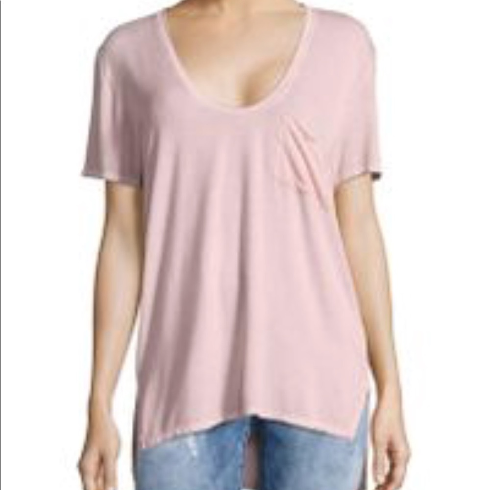 Free People pink pocket tee. Size M.